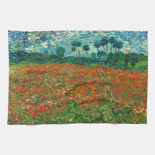Vincent Van Gogh Poppy Field Vintag Art Handtuch (Horizontal)