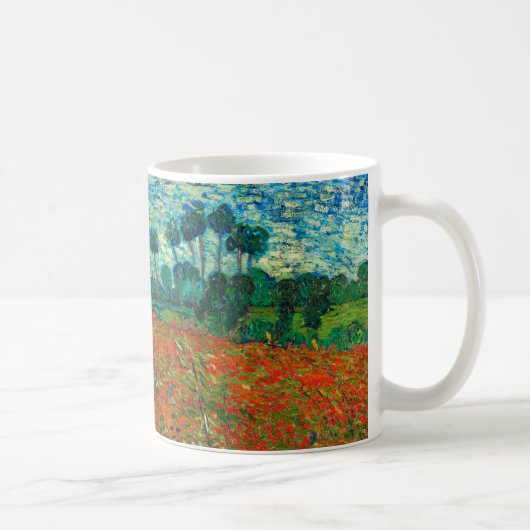 Vincent Van Gogh Poppy Field Vintag Art Kaffeetasse (Rechts)