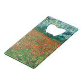 Vincent Van Gogh Poppy Field Vintag Art Kreditkartenflaschenöffner (Rückseite Schrägansicht)