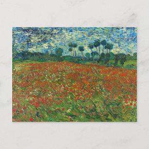 Vincent Van Gogh Poppy Field Vintag Art Postkarte