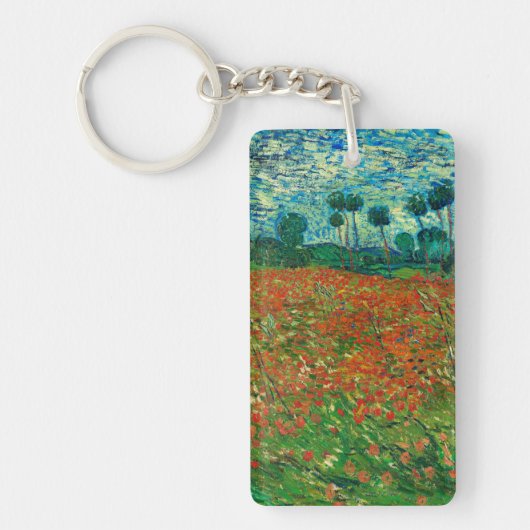 Vincent Van Gogh Poppy Field Vintag Art Schlüsselanhänger (Vorderseite)