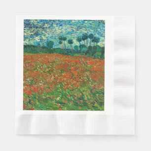 Vincent Van Gogh Poppy Field Vintag Art Serviette