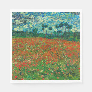 Vincent Van Gogh Poppy Field Vintag Art Serviette