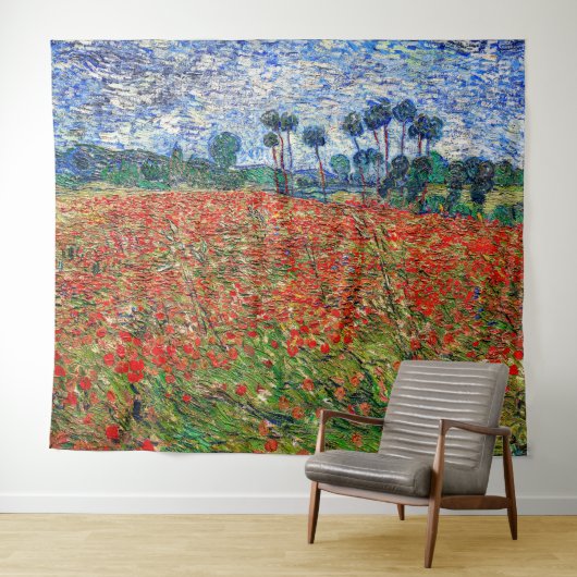 Vincent van Gogh - Poppy Field Wandteppich (Beispiel (Horizontal))