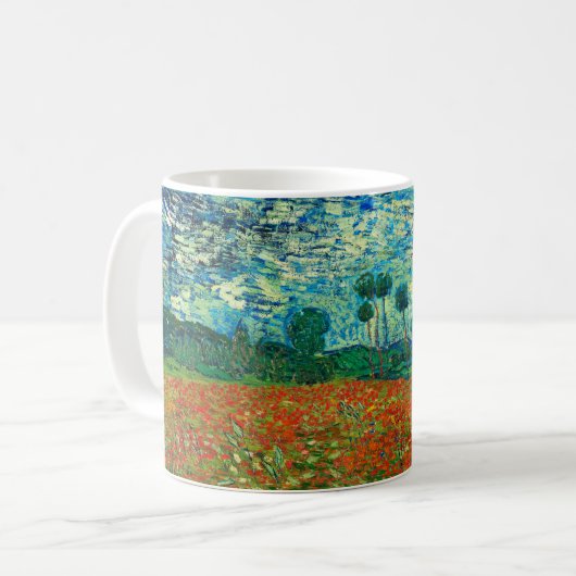 Vincent Van Gogh Poppy Kunsthandwerk Kaffeetasse (Vorderseite Links)