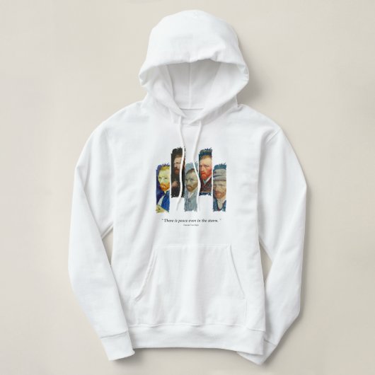 Vincent Van Gogh portrait and qoute  Hoodie (Design vorne)