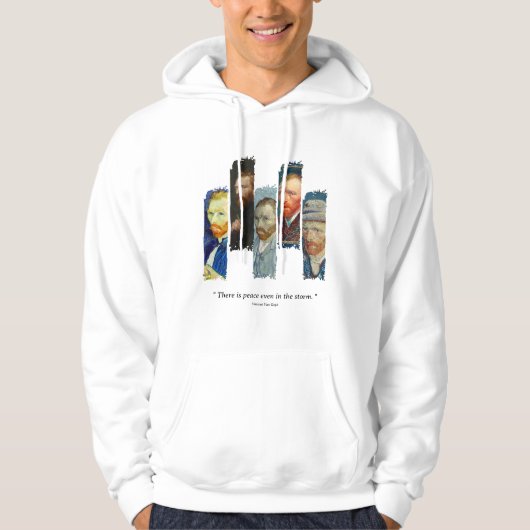 Vincent Van Gogh portrait and qoute  Hoodie (Vorderseite)