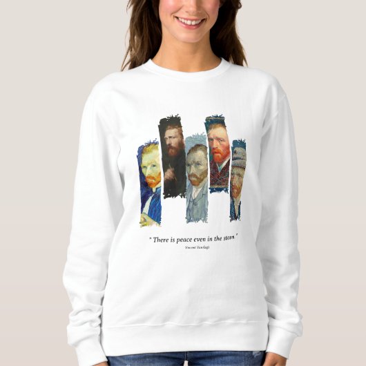 Vincent Van Gogh portrait and qoute  Sweatshirt (Vorderseite)