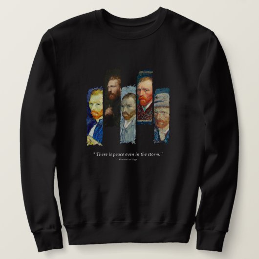 Vincent Van Gogh portrait and qoute  Sweatshirt (Design vorne)