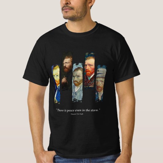 Vincent Van Gogh portrait and qoute  T-Shirt (Vorderseite)