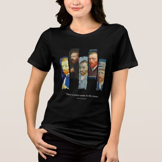Vincent Van Gogh portrait and qoute  Tri-Blend Shirt (Vorderseite)