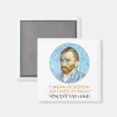 Vincent Van Gogh Portrait mit Zitat Magnet (Vorderseite/Rückseite)
