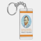 Vincent Van Gogh Portrait mit Zitat Schlüsselanhänger (Vorderseite links)