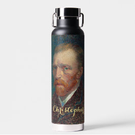 Vincent Van Gogh Portrait Vintage Kunst Mit Monogr Trinkflasche
