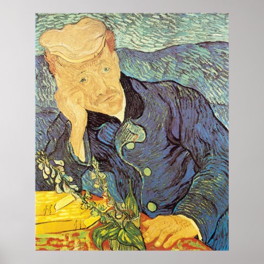 Vincent van Gogh - Portrait von Doktor Gachet Poster (Vorne)