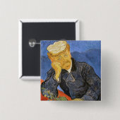Vincent Van Gogh - Portrait von Dr. Paul Gachet Button (Vorne & Hinten)