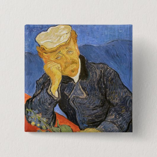 Vincent Van Gogh - Portrait von Dr. Paul Gachet Button (Vorderseite)
