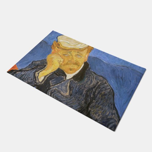 Vincent Van Gogh - Portrait von Dr. Paul Gachet Fußmatte (Schrägansicht)