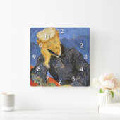 Vincent Van Gogh - Portrait von Dr. Paul Gachet Quadratische Wanduhr (Zuhause)