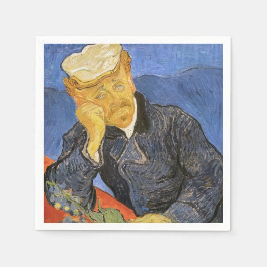 Vincent Van Gogh - Portrait von Dr. Paul Gachet Serviette (Vorderseite)