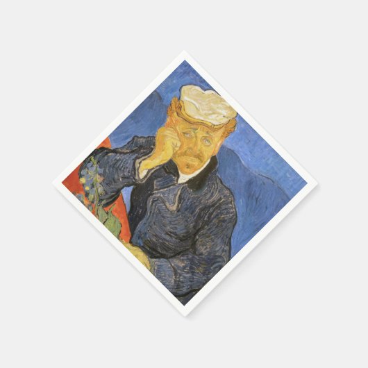 Vincent Van Gogh - Portrait von Dr. Paul Gachet Serviette (Ecke)