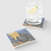 Vincent Van Gogh - Portrait von Dr. Paul Gachet Steinuntersetzer (Seitenansicht)