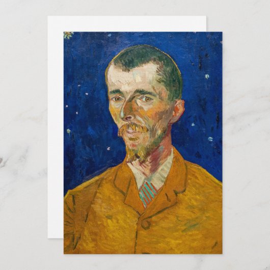Vincent Van Gogh - Portrait von Eugene Boch, Arles Einladung (Vorne/Hinten)