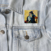 Vincent Van Gogh - Portrait von Madame Ginoux Button (Beispiel)