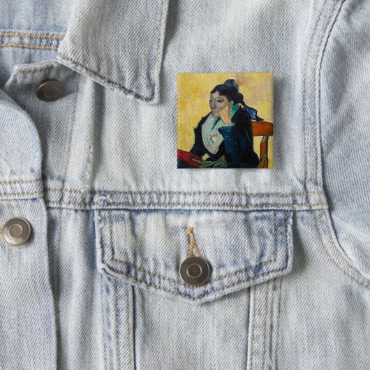 Vincent Van Gogh - Portrait von Madame Ginoux Button (Beispiel)