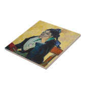 Vincent Van Gogh - Portrait von Madame Ginoux Fliese (Seite)