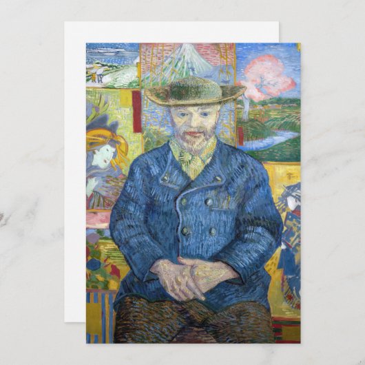 Vincent van Gogh - Portrait von Pere Tanguy Dankeskarte (Vorne/Hinten)