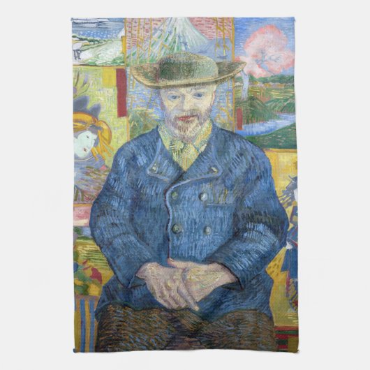 Vincent van Gogh - Portrait von Pere Tanguy Geschirrtuch (Vertikal)