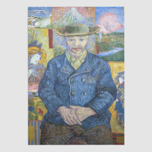 Vincent van Gogh - Portrait von Pere Tanguy Seidenpapier