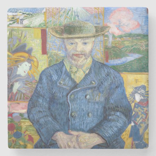 Vincent van Gogh - Portrait von Pere Tanguy Steinuntersetzer (Vorderseite)