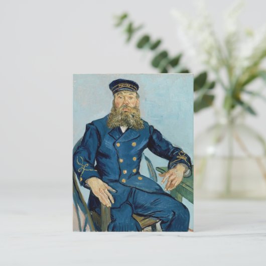 Vincent Van Gogh Portrait von Postman Joseph Rouli Postkarte (Stehend Vorderseite)