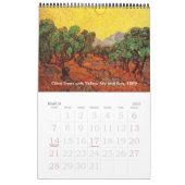 Vincent van Gogh Post-Impressionismus Vintag Art Kalender (Mär 2027)