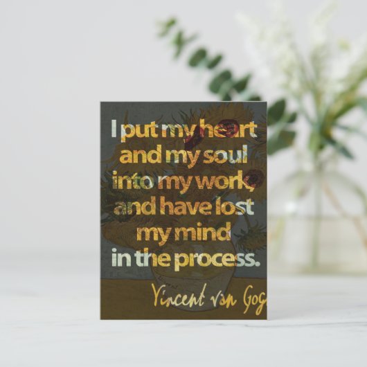 Vincent Van Gogh Postkarte (Stehend Vorderseite)