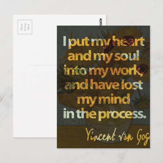 Vincent Van Gogh Postkarte (Vorne/Hinten)