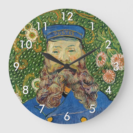 Vincent Van Gogh - Postman Joseph Roulin Große Wanduhr (Vorderseite)