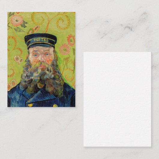 Vincent Van Gogh - Postman Joseph Roulin Mitteilungskarte (Vorne/Hinten)