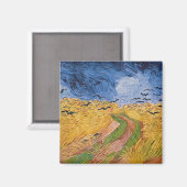 Vincent van Gogh | Radfeld mit Krähen, 1890 Magnet (Vorderseite/Rückseite)