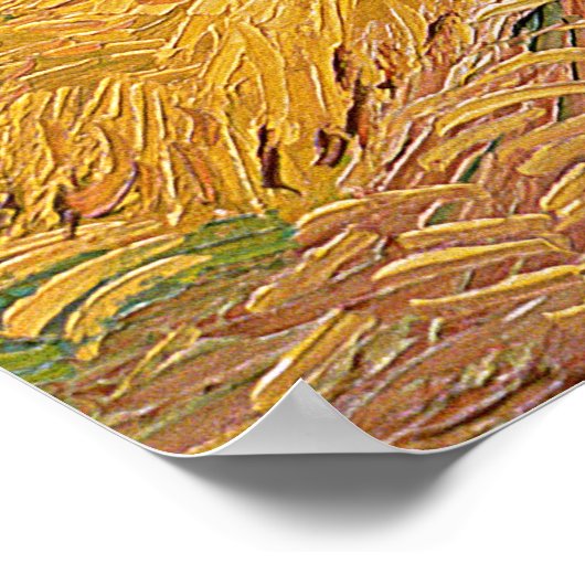 Vincent van Gogh | Radfeld mit Krähen, 1890 Poster (Ecke)
