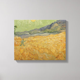 Vincent van Gogh Radfeld mit Sensenmann, 1889 Leinwanddruck