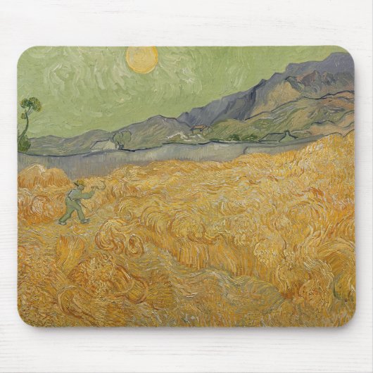 Vincent van Gogh| Radfeld mit Sensenmann, 1889 Mousepad (Vorne)