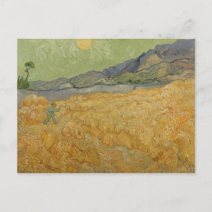 Vincent van Gogh   Radfeld mit Sensenmann, 1889 Postkarte