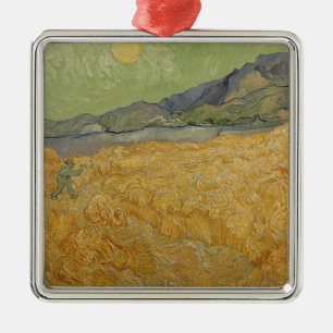 Vincent van Gogh  Radfeld mit Sensenmann, 1889 Silbernes Ornament