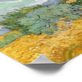 Vincent van Gogh | Radfeld mit Zypressen, 1889 Poster (Ecke)