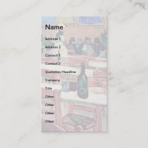 Vincent Van Gogh - Räume des Restaurants Visitenkarte