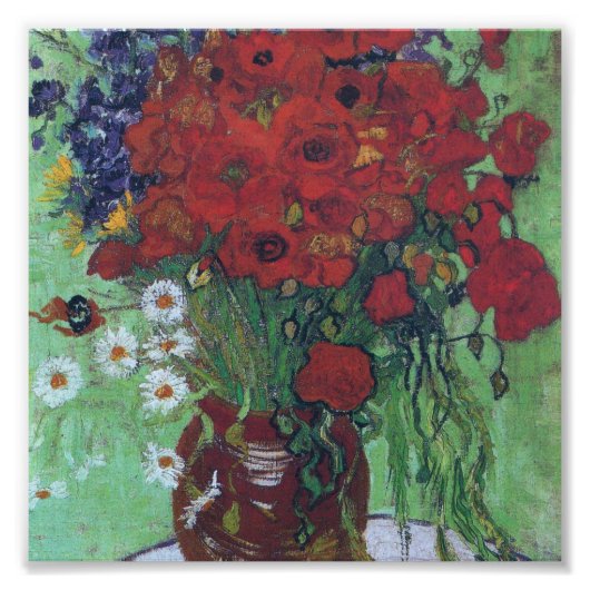 Vincent Van Gogh - Red Poppies and Daisies Fotodruck (Vorne)