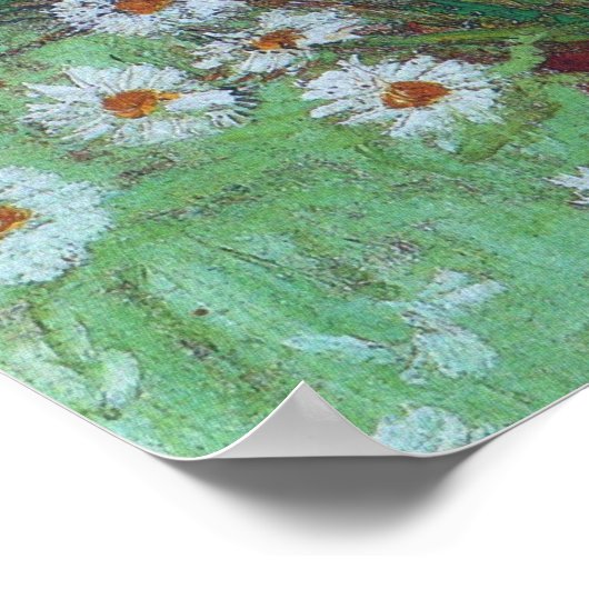 Vincent Van Gogh - Red Poppies and Daisies Poster (Ecke)